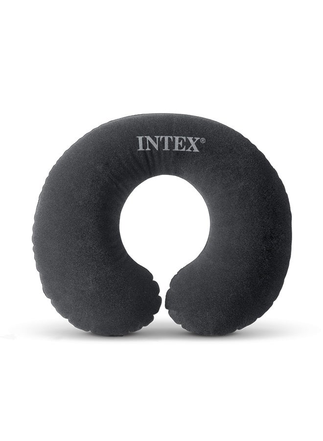 INTEX Travel Pillow velvet Black 14x12x4inch - Image 4