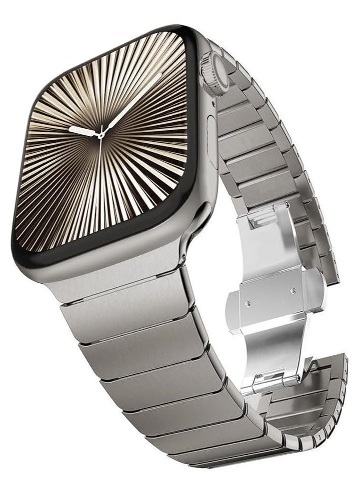 CHANCHY Stainless Steel Band for Watch Ultra Band 49mm 45mm 44mm 42mm 38mm 40mm 41mm, Metal Strap with Folding Clasp for Watch Series 8 7 6 5 4 3 2 1 for Men (, 49mm 45mm 44mm 42mm) - Image 1