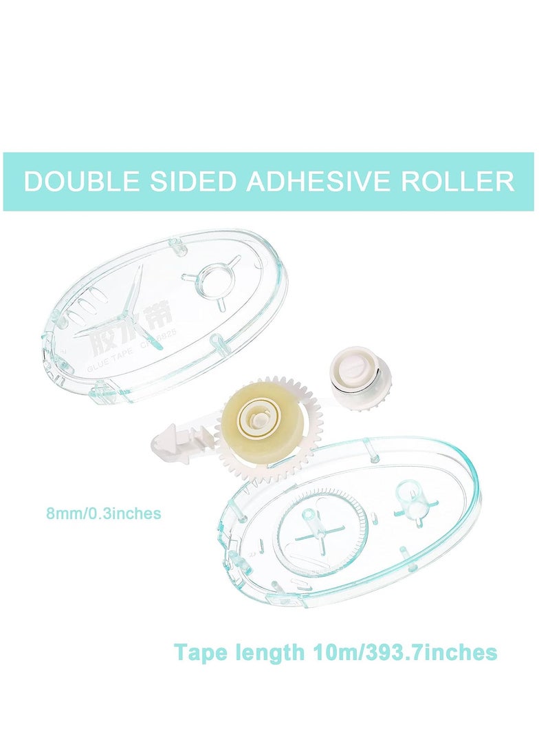 SYOSI 4 Pieces Glue Roller Glue Runner Permanent Adhesive Glue Tape  Double Sided Adhesive Scrapbook Runner Tape for Crafting 10M*8mm, Color Random - Image 5