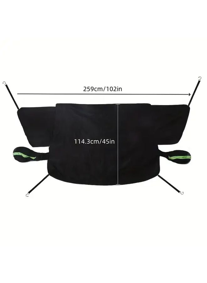 Black Car Windshield Snow Cover 102 36 x 45 28 Inch Frost Shield Side Window Protection - Image 3