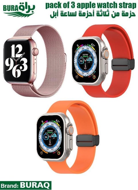 Apple Watch Band Strap For Apple Watch Ultra 2/Ultra 49mm, Series 10 46mm, 9/8/7 45mm, SE2/SE/6/5/4 44mm, 3/2/1 42mm