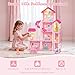 randhar Dreamy Dollhouse Playset for GirlsPrincess Doll House with 4Story 10 areas 2 Dolls Lights PetsFurniture Accessories PretendPlay Toddler Playhouse Gift for 3 4 5 6 7 8 9 Year Old Girls Toys - Image 4