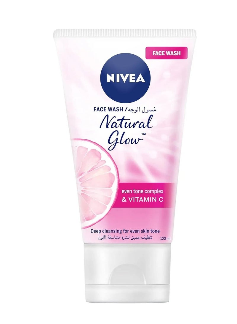 Nivea FACE WASH Natural Glow even tone complex & VITAMIN C 100 ml - Image 3