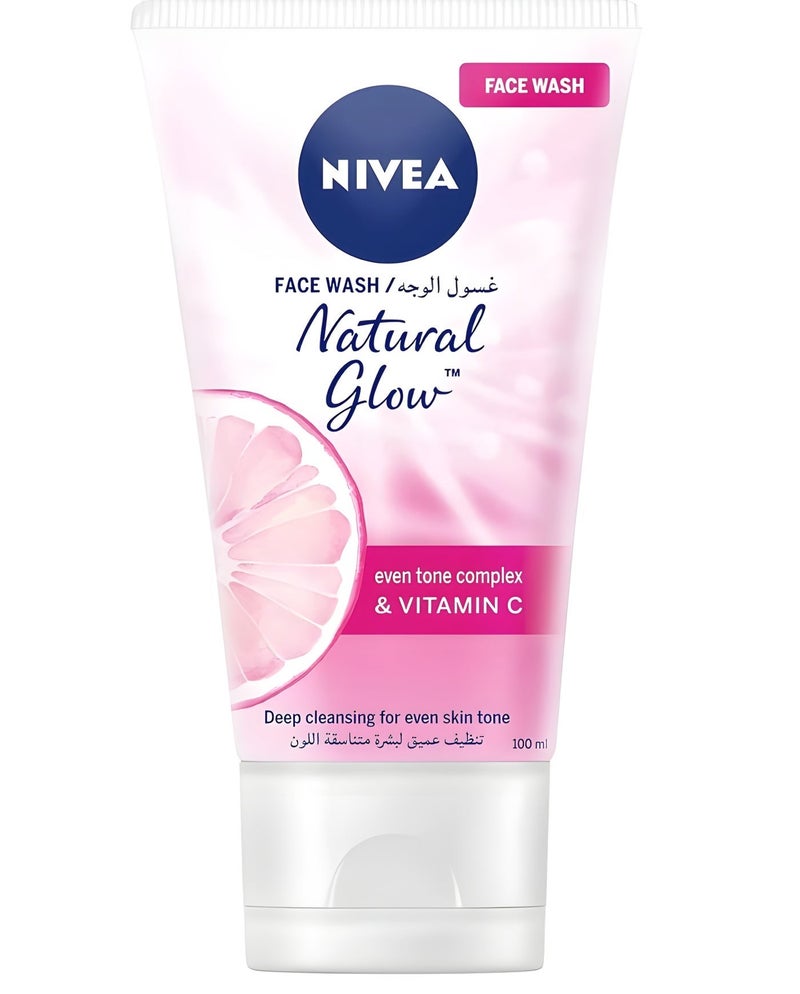 Nivea FACE WASH Natural Glow even tone complex & VITAMIN C 100 ml - Image 2