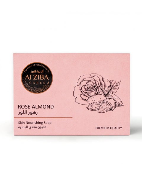 Skin nourishing soap with almond and rose - 100 gm