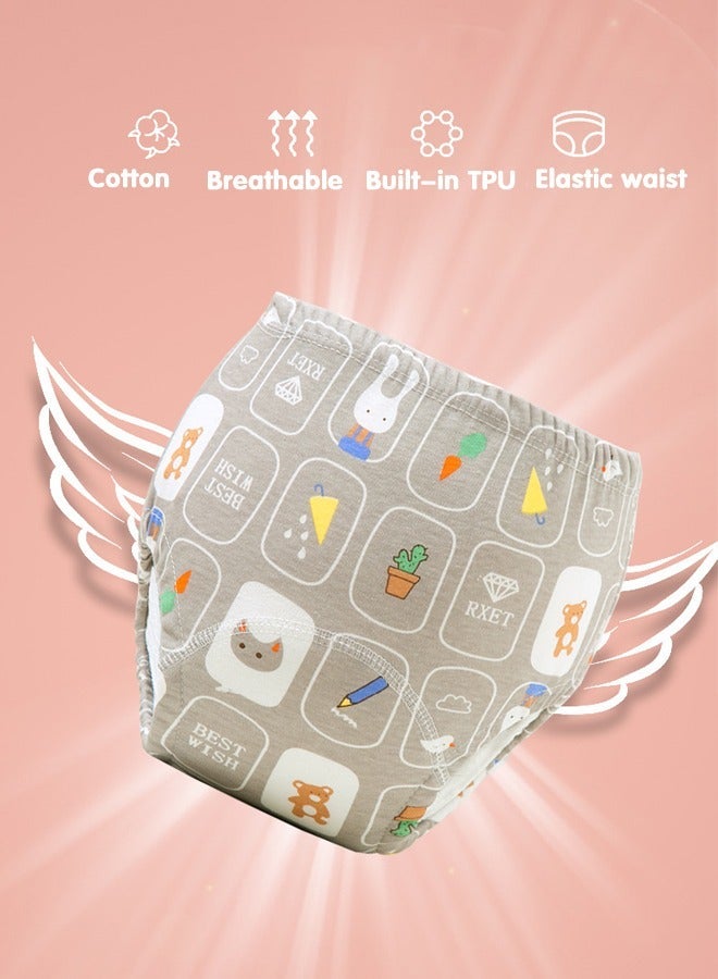 4-Pieces Baby Potty Training Pants, Breathable Potty Training Underwear, Toddler Training Underwear for Boy and Girls, Size 100 / 110 - Image 4