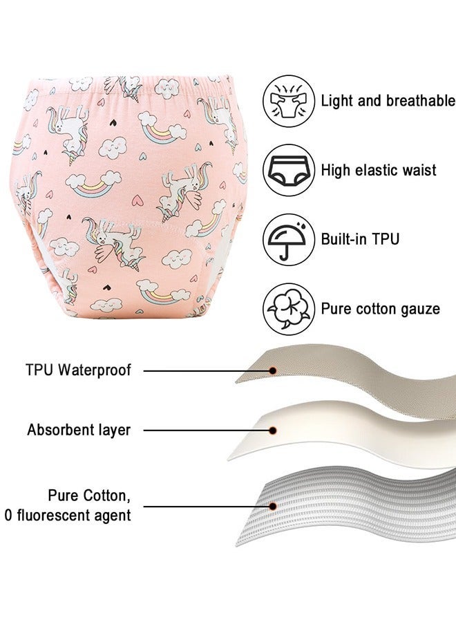 4-Pieces Baby Potty Training Pants, Breathable Potty Training Underwear, Toddler Training Underwear for Boy and Girls, Size 100 / 110 - Image 3