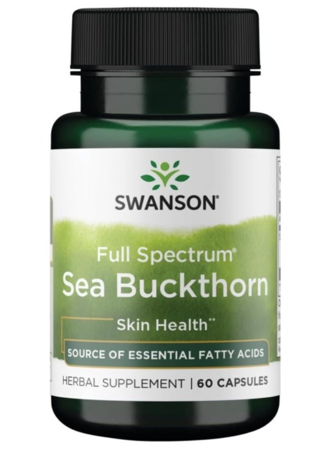 Swanson Full Spectrum Sea Buckthorn 400 mg 60 Capsules – Skin Health & Antioxidant Support - Image 1