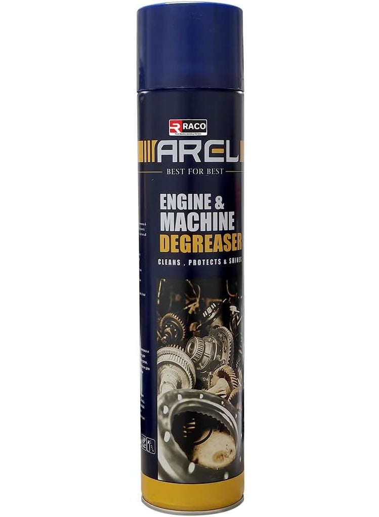 RACO Arel Engine & Machine Degreaser Spray, Heavy-Duty Formula for Powerful Oil, Grease, and Dirt Removal | Ideal for Cars, Trucks, Motorcycles, Industrial Machinery, and Tools, 700ml - Image 1