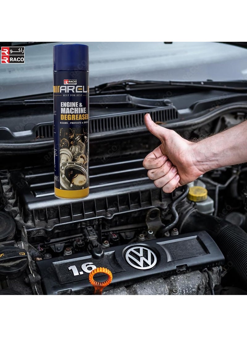 RACO Arel Engine & Machine Degreaser Spray, Heavy-Duty Formula for Powerful Oil, Grease, and Dirt Removal | Ideal for Cars, Trucks, Motorcycles, Industrial Machinery, and Tools, 700ml - Image 4
