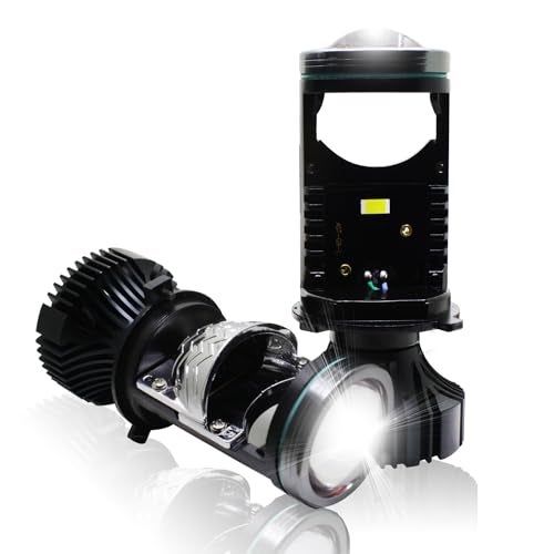 Spaiko Mini Projector Lens H4 Led Car Headlight Bulb, 80W 18,000 Lumens Super Bright White 6500K Headlight Conversion kit for Cars - Image 1