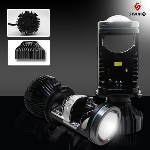 Spaiko Mini Projector Lens H4 Led Car Headlight Bulb, 80W 18,000 Lumens Super Bright White 6500K Headlight Conversion kit for Cars - Image 4