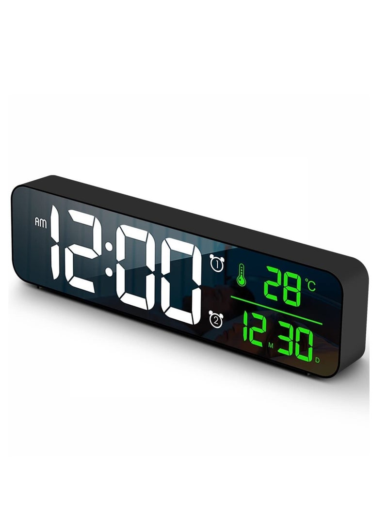 Generic Large LED Digital Alarm Clock with Automatic Brightness, Date & Temperature Display - Modern Decor for Living Room, Office & Bedroom  - Image 1