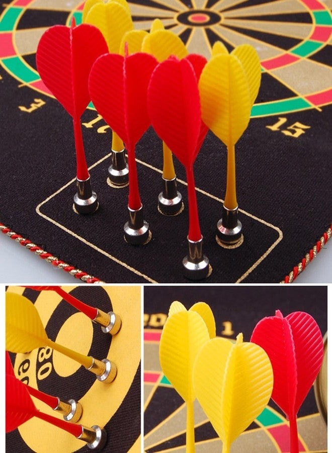 SLYK Magnetic Dart Board Game for Kids to Adults, Double Sided Magnet Dart Board with 6 Non Pointed Magnetic Darts (19 INCH) - Image 2