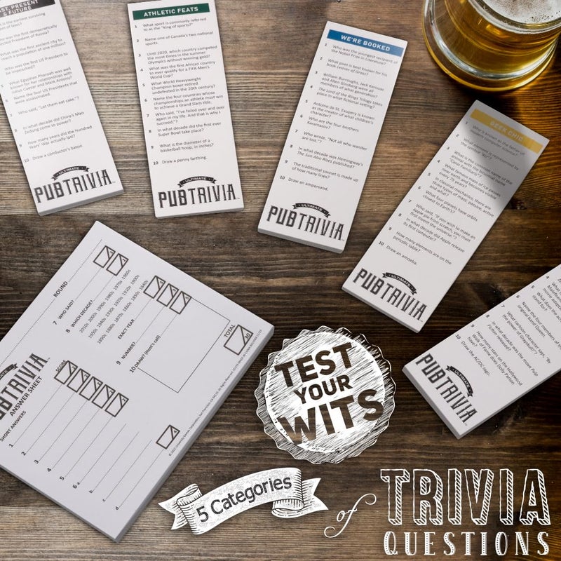 University Games, Ultimate Pub Trivia Team Trivia Game, 4 or More Trivia Loving Players Ages 12 and Up - Image 4