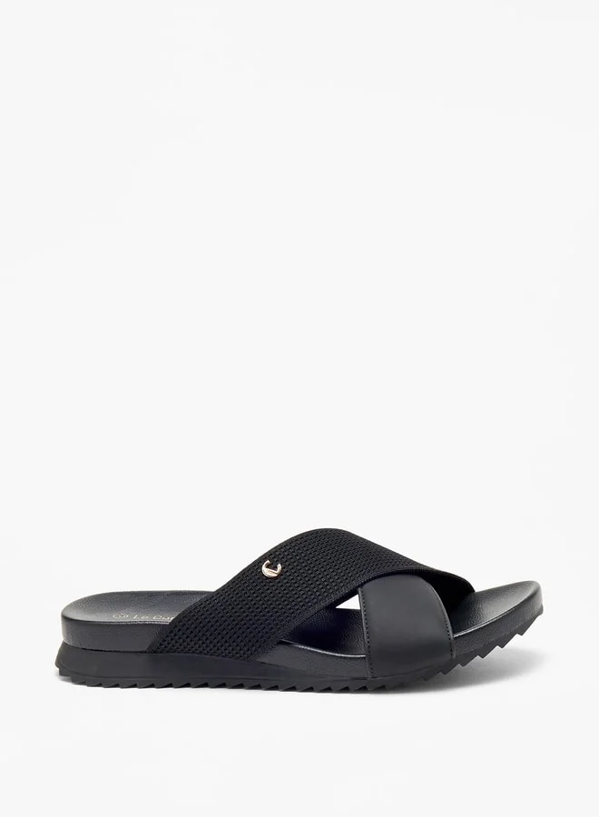 Le Confort Cross Strap Slip-On Flat Sandals