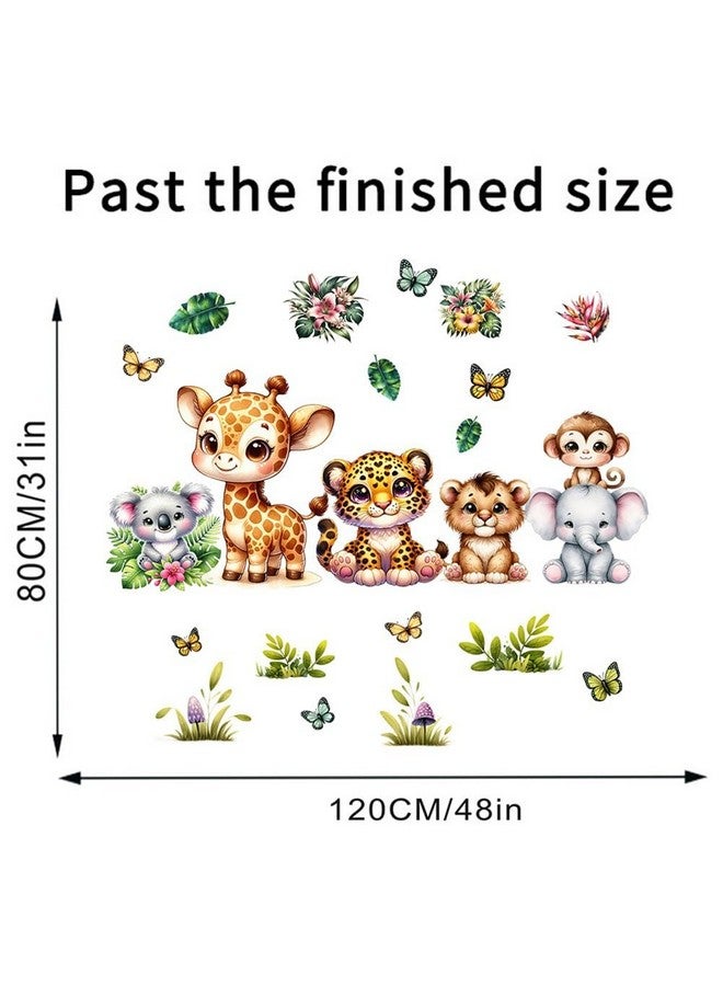 WEWINLE Kids Jungle Animal Wall Stickers for Nursery, Baby Room Decor, Kids Bedroom Decorations - Image 4