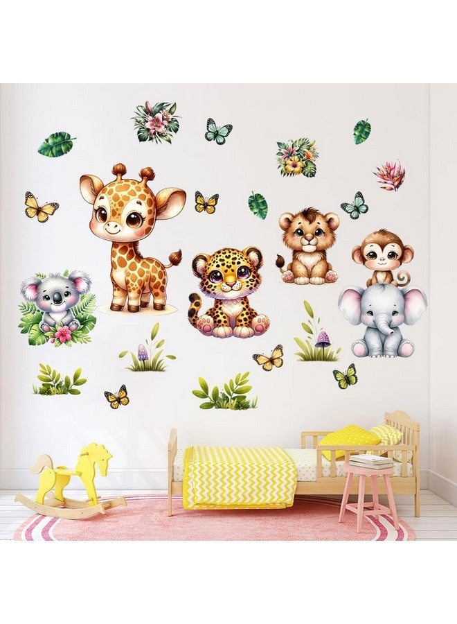 WEWINLE Kids Jungle Animal Wall Stickers for Nursery, Baby Room Decor, Kids Bedroom Decorations - Image 1