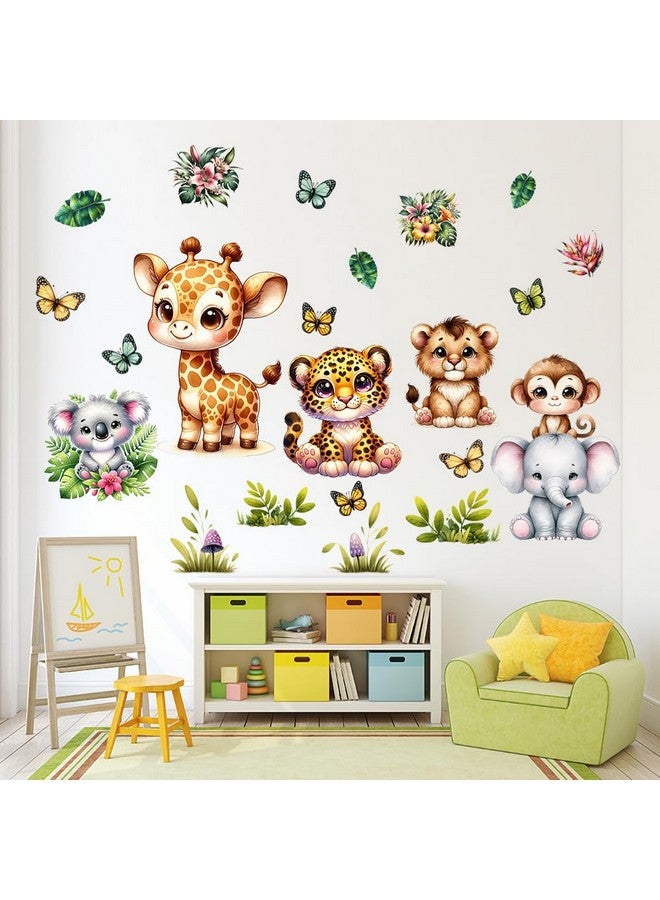 WEWINLE Kids Jungle Animal Wall Stickers for Nursery, Baby Room Decor, Kids Bedroom Decorations - Image 2