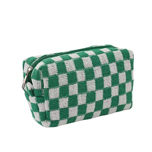 XPONNI Small Cosmetic Bag Cute Makeup Bag Y2k Accessories Aesthetic Make Up Bag Y2k Purse Cosmetic Bag for Purse (Green) - Image 1