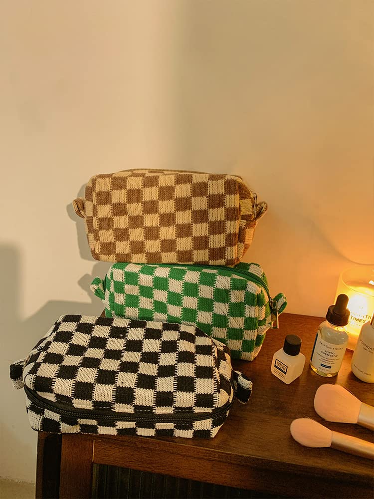 XPONNI Small Cosmetic Bag Cute Makeup Bag Y2k Accessories Aesthetic Make Up Bag Y2k Purse Cosmetic Bag for Purse (Green) - Image 3