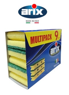 arix Arix Grip Sponge 9 pcs - Heavy-Duty Scouring Sponges for Tough Cleaning Tasks  - Image 3