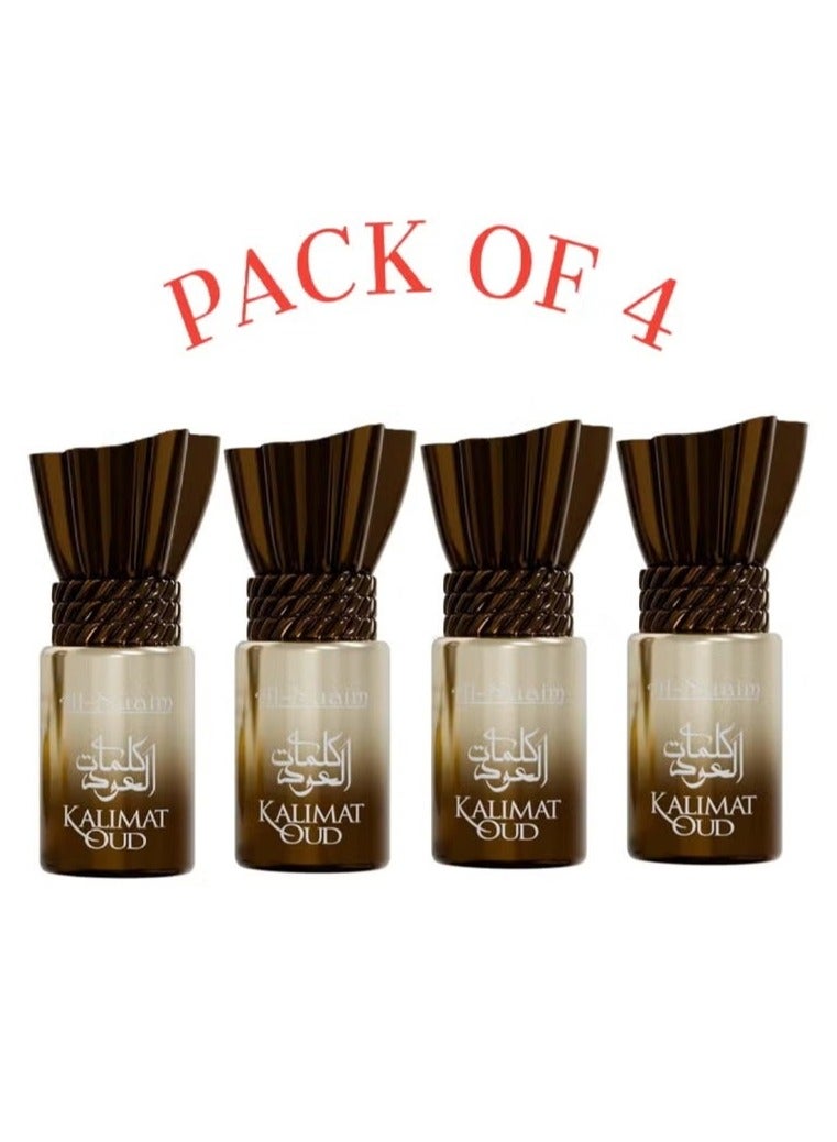 أل نواعم مجموعة النعيم لتحفة، كلمات عود عطر رول أون 6 مل (عبوة من 4) | زيت عطري مركز للجنسين خالٍ من الكحول | عطر عود ومسك يدوم طويلاً للرجال والنساء | عطر بحجم الجيب - Image 1