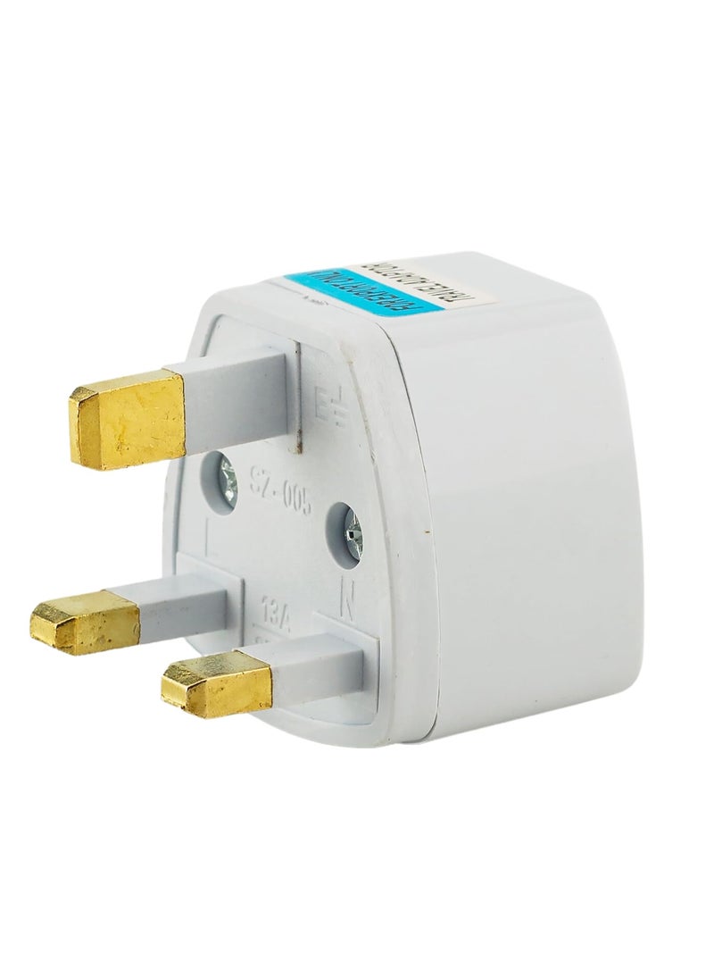 HI PLASST PINS N PLUGS HiPLASST India to UK Converter Plug Pack of 1 London Travel Adapter TypeG Plug Socket UK Adapter for Indian Pins Perfect for UAE Singapore Hongkong Ireland Wales 13A230V  - Image 1