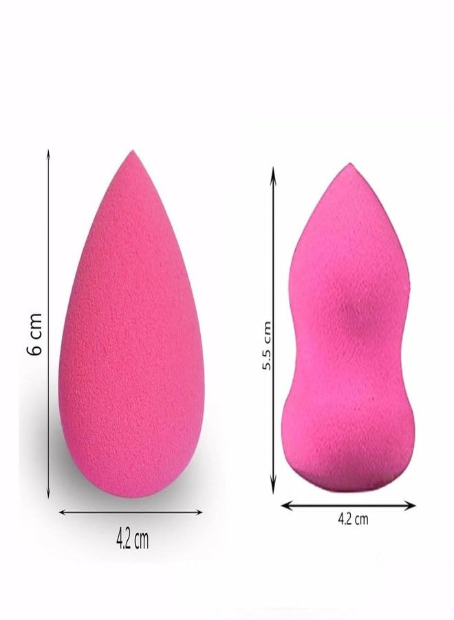 كرونيكس مجموعة كرونكس من قطعتين من إسفنجات المكياج الخالية من اللاتكس، أداة توزيع كريم الأساس، إسفنجة بودرة تجميلية (شكل كمثرى + شكل قطرة ماء) - لون عشوائي - Image 3