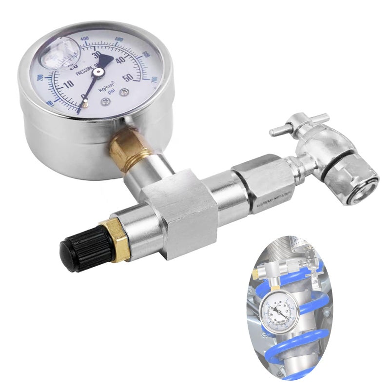 LTIENBST 700PSI Nitrogen Filling Tool Nitrogen Regulator Kit Fit for Schrader Valve Shock Compatible with UTVSnowmobile ShocksKawasakiHonda - Image 2