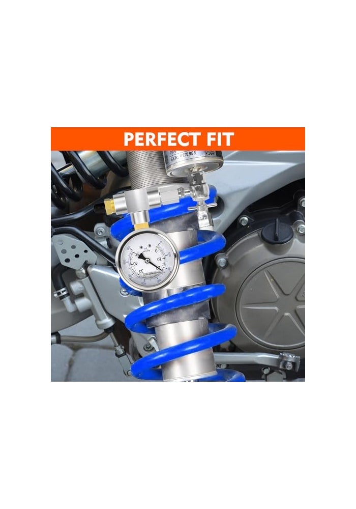LTIENBST 700PSI Nitrogen Filling Tool Nitrogen Regulator Kit Fit for Schrader Valve Shock Compatible with UTVSnowmobile ShocksKawasakiHonda - Image 3