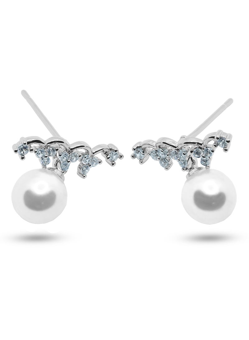 LMA' Luxury Silver Jewelry Set (Necklace, Earrings, Ring) for Women - Image 4