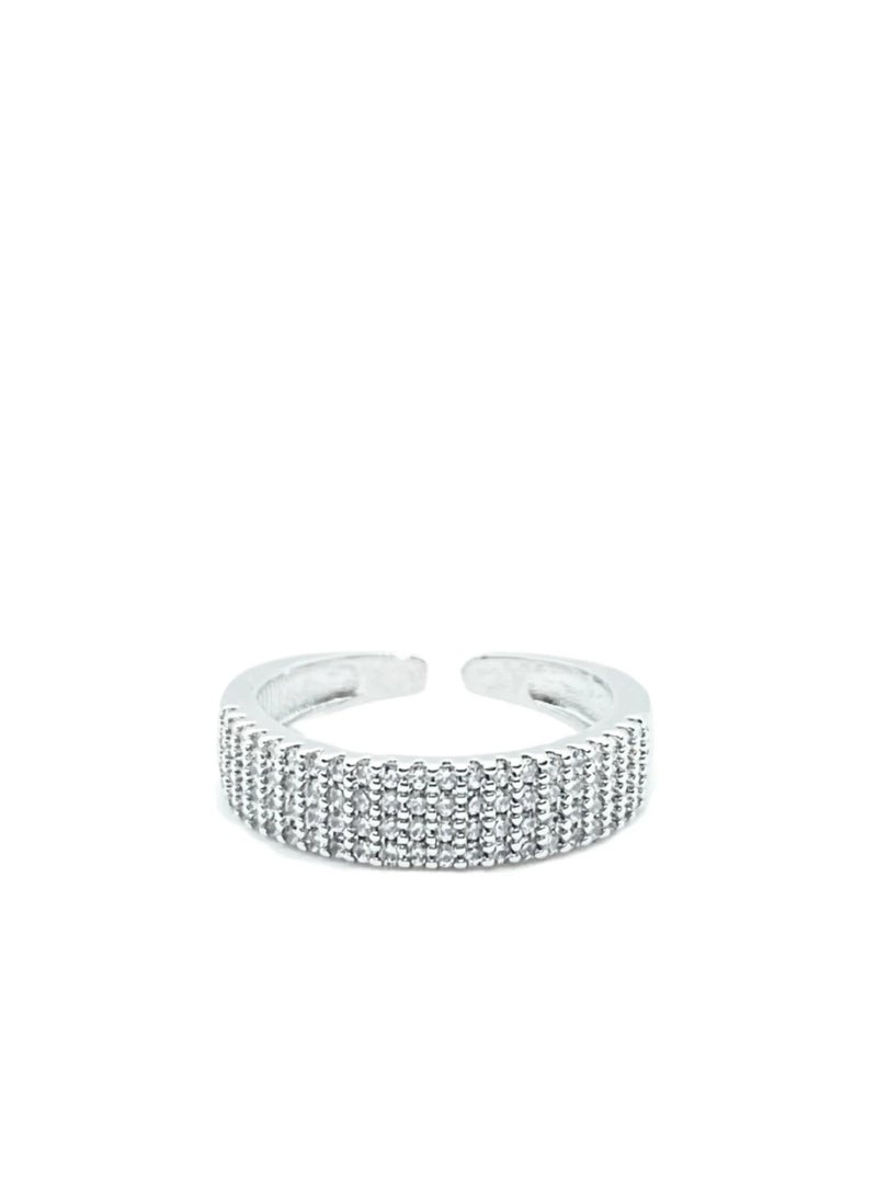 LMA' Luxury Silver Jewelry Set (Necklace, Earrings, Ring) for Women - Image 5