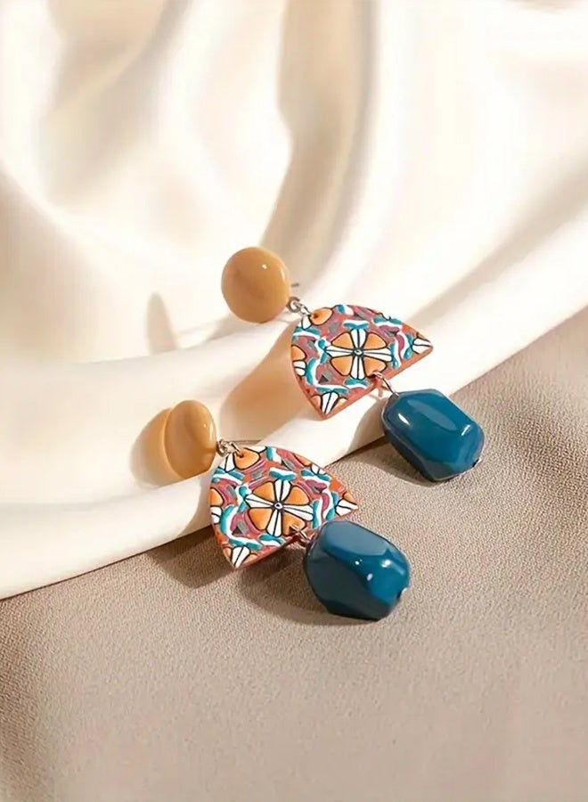 Ready For Chai 1pair colorful dangle earrings set - Image 2