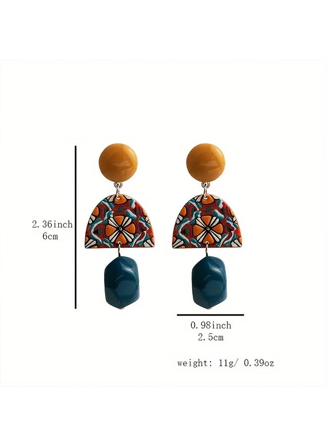Ready For Chai 1pair colorful dangle earrings set - Image 4