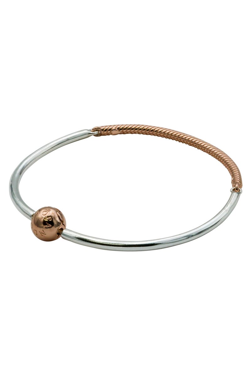PANDORA Pandora Rose And Silver Bangle - Image 1