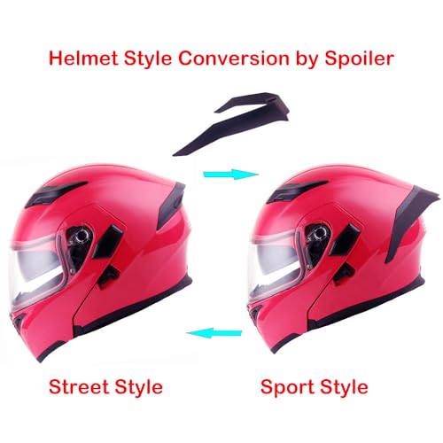 1Storm Motorcycle Modular Full Face Helmet Flip up Dual Visor Sun Shield: HB89 Glossy Pink - Image 4