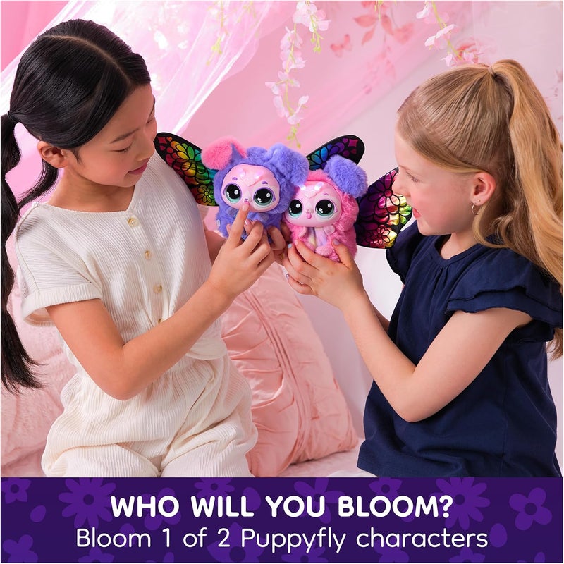 HATCHIMALS - Bloomables My Magic Flower PuppyFly - Repeat Double Hatching Butterfly Caterpillar - Interactive Plush & Animals - 100 Sounds & Reactions - Children's Toy Ages 5+ - Random Model - Image 5