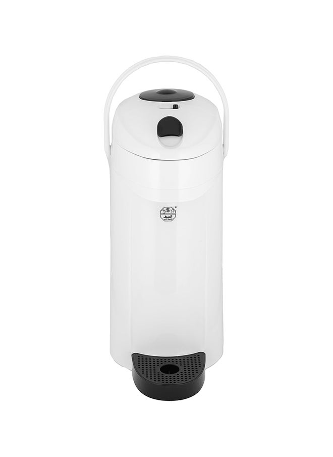 Alsaif Alsaif Coffee And Tea Flask With A Large Capacity And A Secure Locking System, Featuring A Compact Handle For Easy Carrying. Capacity: 1.9 Liters, Color: White.  - Image 1