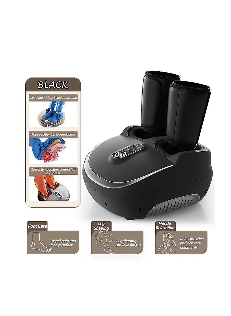 Generic - Intelligent LEG Massager, 5 Modes, 9 Levels, 8D Airbag, Full LEG & Foot Coverage, Heating, Kneading, 60W, 100-220V, 5-30 Min Timer, 40-50°C Heat, 5.9KG Black - Image 1