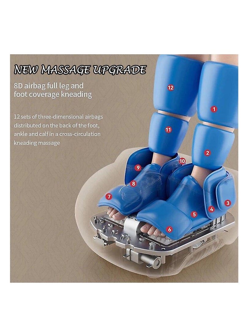 Generic - Intelligent LEG Massager, 5 Modes, 9 Levels, 8D Airbag, Full LEG & Foot Coverage, Heating, Kneading, 60W, 100-220V, 5-30 Min Timer, 40-50°C Heat, 5.9KG Black - Image 1