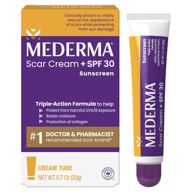 Mederma Scar Cream Plus SPF 30, Sunscreen, Protects from Sun Damage, Reduces the Appearance of Scars