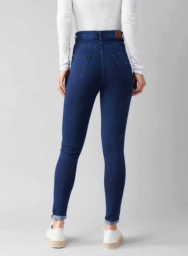 Miss Chase Women's Skinny Fit High Rise Regular Length Stretchable Denim (Plus Size) Jeans (MCAW18DEN02-77-360-38, Stormy Blue, 38) - Image 5