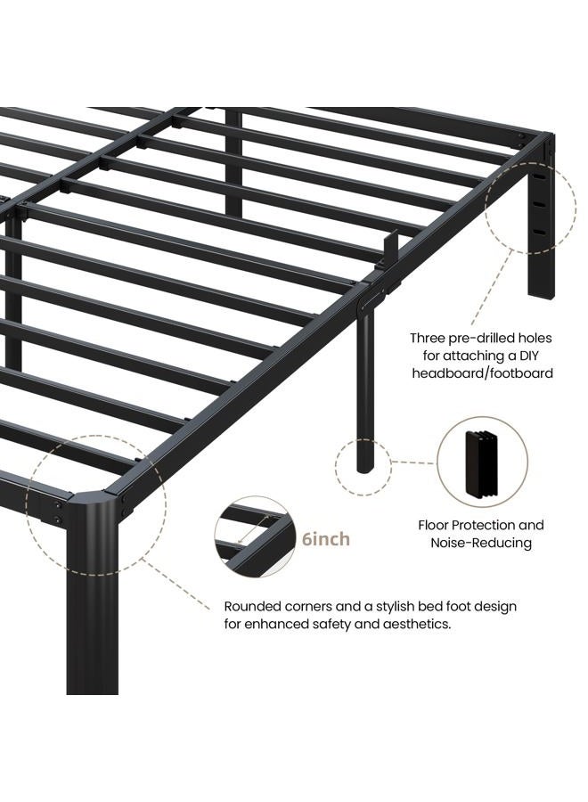 BOLTRISE Metal Bed Frame Queen Size 14 Inch 3500 lbs Heavy Duty Platform Bed Frames Steel Slats Noise Free No Box Spring Needed Easy Assemble Sturdy Bedframe with Storage and Mattress Retainers - Image 3