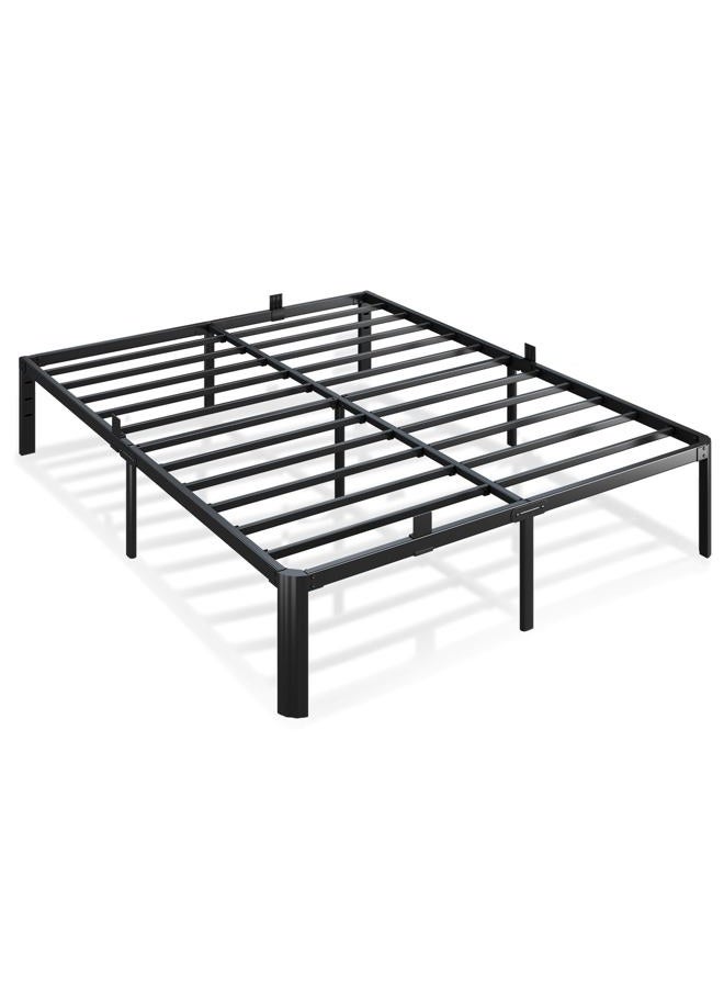 BOLTRISE Metal Bed Frame Queen Size 14 Inch 3500 lbs Heavy Duty Platform Bed Frames Steel Slats Noise Free No Box Spring Needed Easy Assemble Sturdy Bedframe with Storage and Mattress Retainers - Image 1