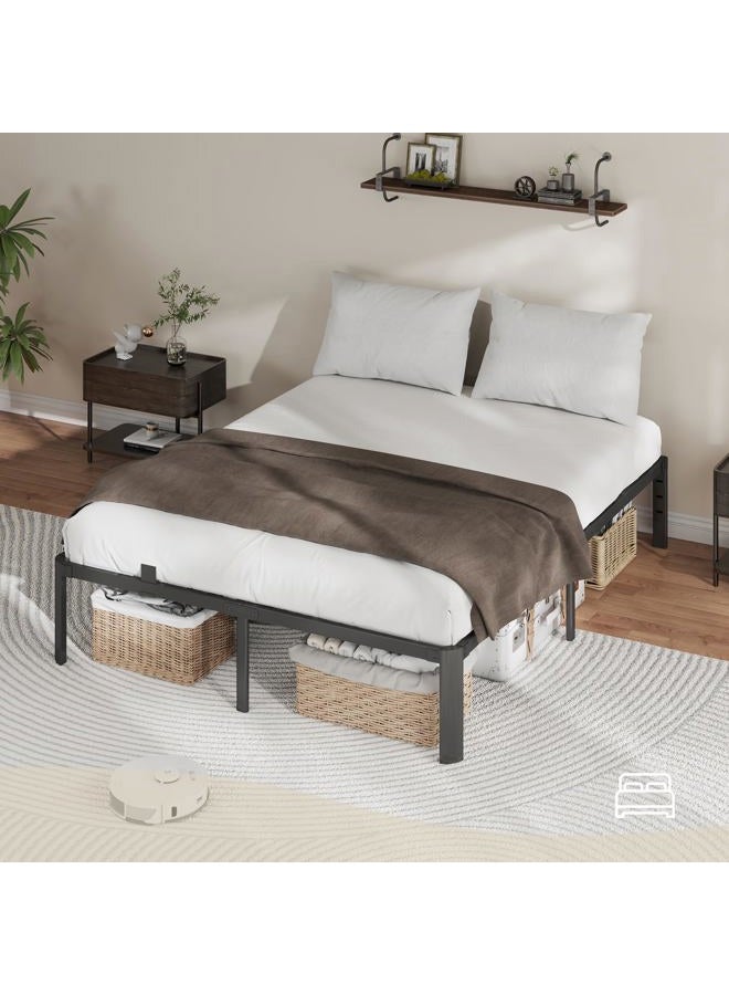 BOLTRISE Metal Bed Frame Queen Size 14 Inch 3500 lbs Heavy Duty Platform Bed Frames Steel Slats Noise Free No Box Spring Needed Easy Assemble Sturdy Bedframe with Storage and Mattress Retainers - Image 5