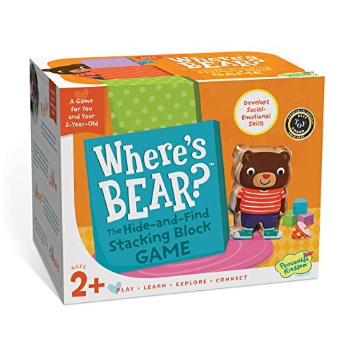 Peaceable Kingdom Wheres Bear The Hide and Find Stacking Block Game for 2 Year Olds - Image 1