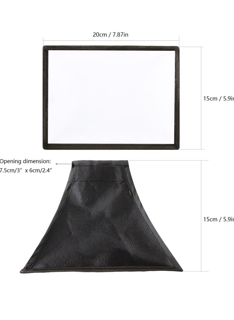 Generic - 2 Pack Flash Diffuser Softbox Set Collapsible with Storage Pouch 8" Octagon and 8"x6" Rectangle Softboxes for Canon Nikon - Image 1