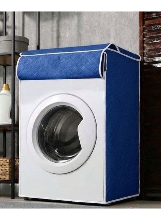 Generic Quilted Waterproof Washing Machine Cover, Blue, 63 x 58 cm, Height 85 cm, .db - Image 2