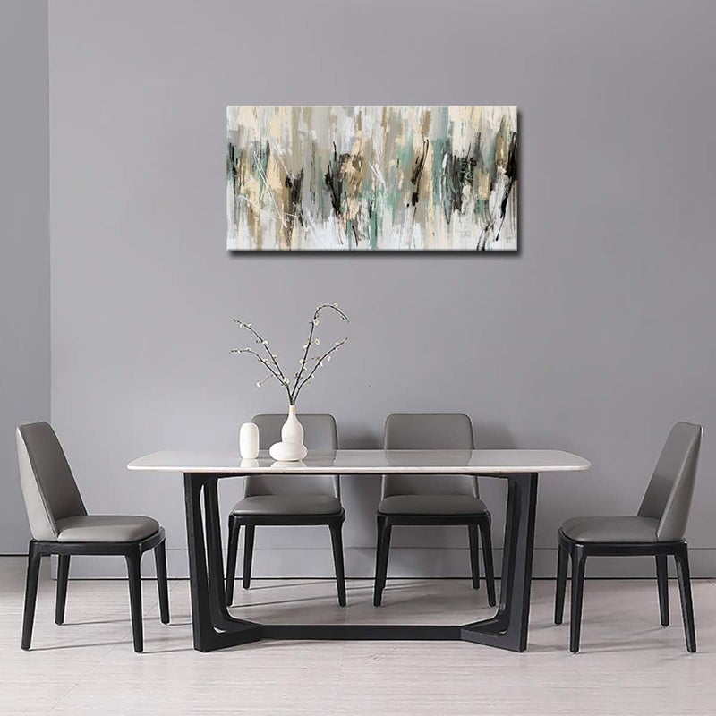 tigeridge Abstract Wall Art Living Room Wall Decor Canvas Art Modern Canvas Pictures Contemporary Abstract Artwork for Bedroom Bathroom Kitchen Office Home Wall Decor Framed Ready to Hang 20" x 40" - Image 2